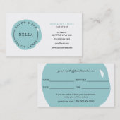 Minimal Logo Aqua Salon und Wellness-Center Termin (Vorne/Hinten)