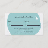 Minimal Logo Aqua Salon und Wellness-Center Termin (Rückseite)