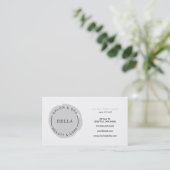 Minimal Logo Gray Salon und Wellness-Center Termin (Stehend Vorderseite)