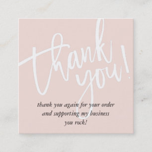 MINIMAL LOGO simple border errush pink vielen Dank Quadratische Visitenkarte
