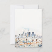 Minimal Los Angeles California RSVP Karte (Rückseite)