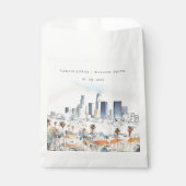 Minimal Los Angeles, California Watercolor Wedding Geschenktütchen (Vorderseite)