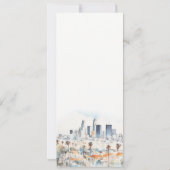 Minimal Los Angeles California Wedding Menu Card Einladung (Rückseite)
