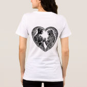 Minimal Love Design T-Shirt Tri-Blend Shirt (Rückseite)