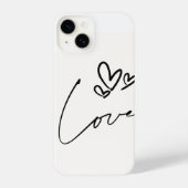 Minimal Love Line Art Heart iPhone Case iPhone Hülle (Rückseite)