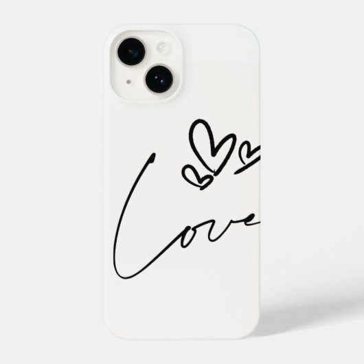 Minimal Love Line Art Heart iPhone Case iPhone Hülle (Rückseite)