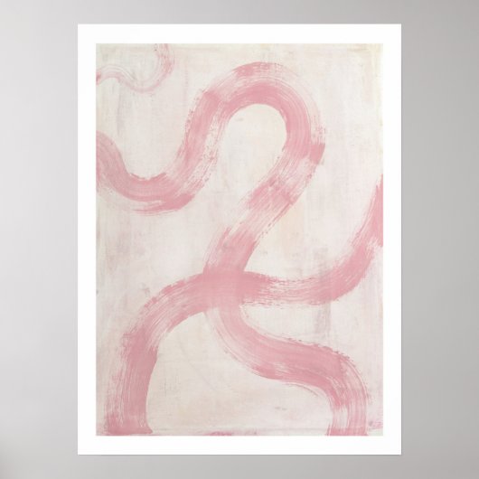 Minimal lush pink abstrakte feminine Wandkunst Poster (Vorne)