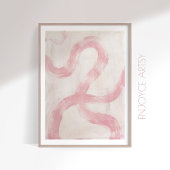 Minimal lush pink abstrakte feminine Wandkunst Poster