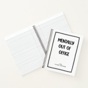Minimal lustiger Arbeitskollege Büro Name Jahr Notizblock