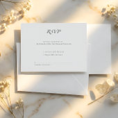 Minimal Luxury | Elegant Modern Black & White RSVP Karte
