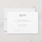 Minimal Luxury | Elegant Modern Black & White RSVP Karte (Vorderseite)