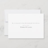 Minimal Luxury | Elegant Modern Black & White RSVP Karte (Rückseite)