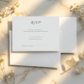 Minimal Luxury | Modern RSVP Card with QR Code Karte