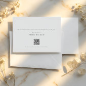 Minimal Luxury | Modern RSVP Card with QR Code Karte