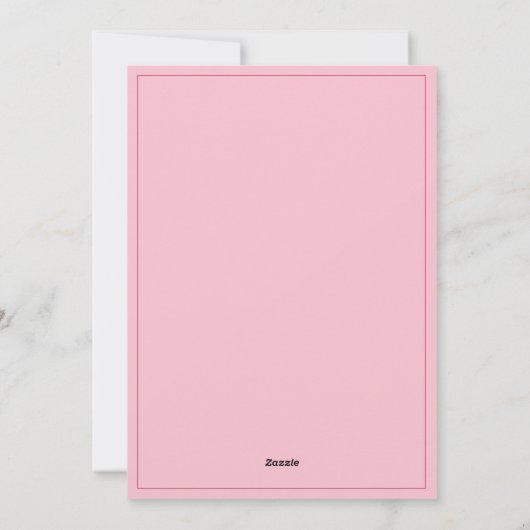 Minimal Magenta Pink Script Einladung zur Hochzeit (Rückseite)