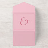 Minimal Magenta Pink Script Hochzeit All In One Einladung (Außenbereich)