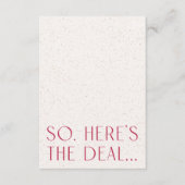 Minimal Magenta Wedding Details Card UAWG QR Code Begleitkarte (Vorderseite)