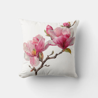 Minimal Magnolia Branch Pillow Cover, Kissen