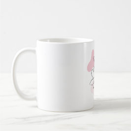 Minimal Magnolia Line Art – Soft Pink Botanical  Kaffeetasse