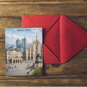 Minimal Mailand Italien Stadtansicht Postkarte