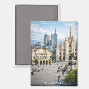 Minimal Mailand Italien Stadtansicht Wahrzeichen Magnet