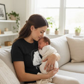 Minimal Mama Bear Line Art Design T-Shirt