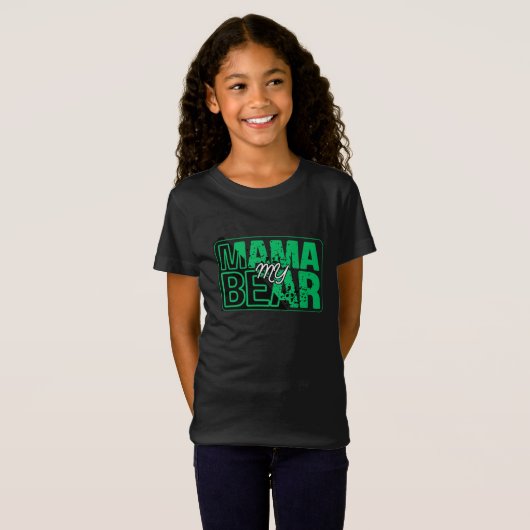 Minimal Mama Bear Typography Art T-Shirt (Vorne ganz)