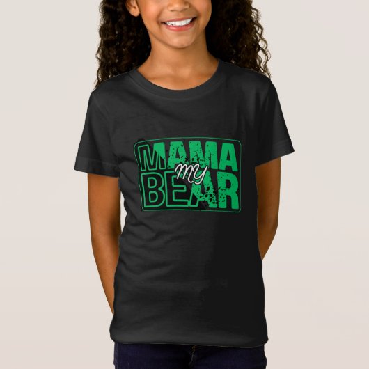 Minimal Mama Bear Typography Art T-Shirt (Vorderseite)