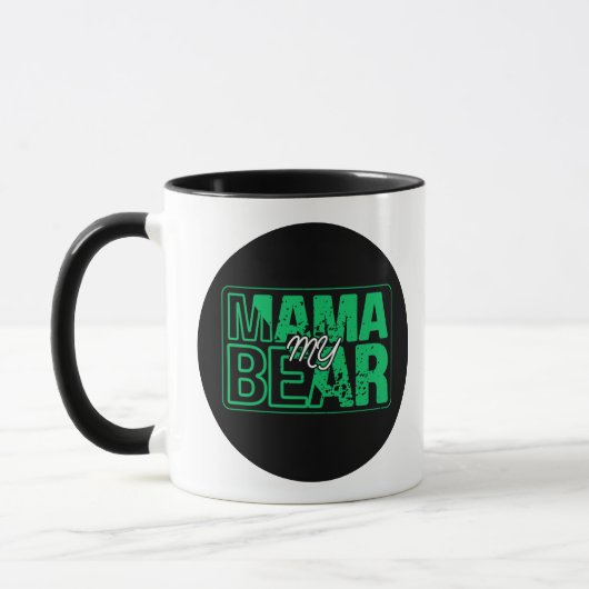Minimal Mama Bear Typography Art Tasse (Links)