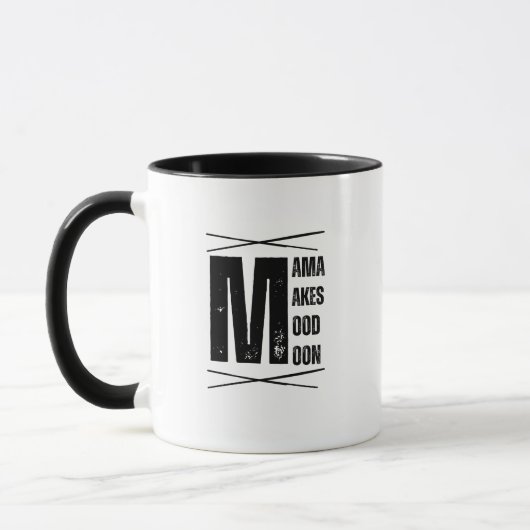Minimal Mama Mood Moon Bear Design Tasse (Links)