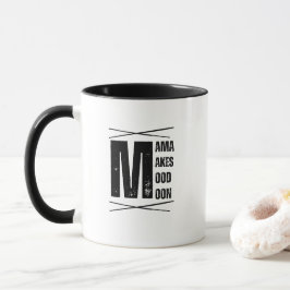 Minimal Mama Mood Moon Bear Design Tasse