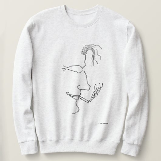 Minimal Man - tragbare Kunst Sweatshirt (Design vorne)
