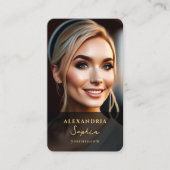 Minimal Marketing Professional Photo Black Sand Visitenkarte (Vorderseite)