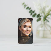 Minimal Marketing Professional Photo Black Sand Visitenkarte (Stehend Vorderseite)