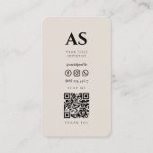 Minimal Marketing Professional Photo Black Sand Visitenkarte (Rückseite)