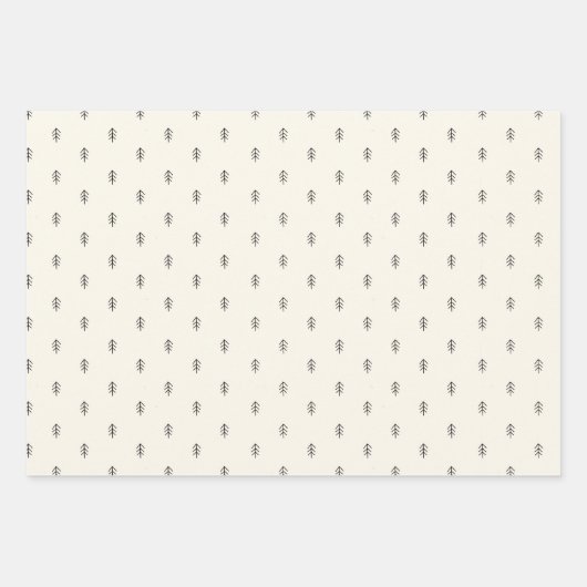 Minimal Masculine Kraft Schwarz-weiß Grau Weihnach Geschenkpapier Set (Vorderseite 3)