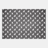 Minimal Masculine Kraft Schwarz-weiß Grau Weihnach Geschenkpapier Set (Vorderseite 2)