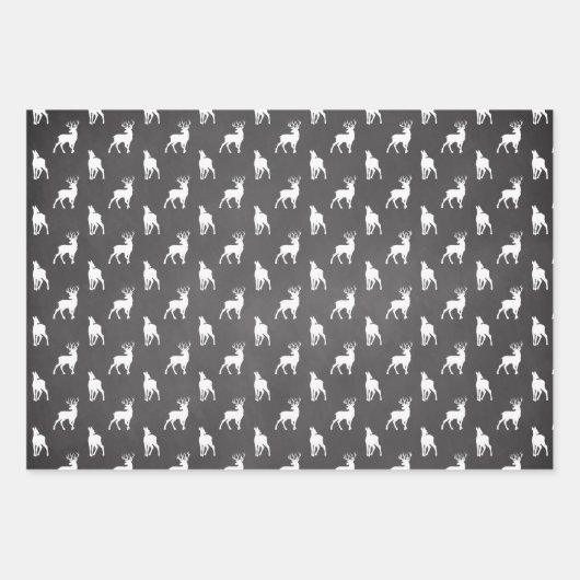 Minimal Masculine Kraft Schwarz-weiß Grau Weihnach Geschenkpapier Set (Vorderseite 2)