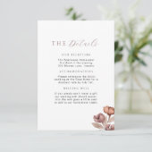 Minimal Mauve Dusty Rose Wedding Details Beilage Begleitkarte (Stehend Vorderseite)