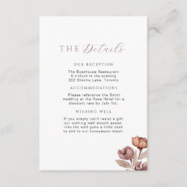 Minimal Mauve Dusty Rose Wedding Details Beilage Begleitkarte