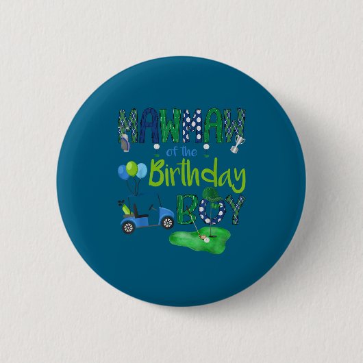 Minimal Mawmaw Geburtstagsjunge Hole One Button (Vorderseite)