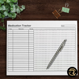 Minimal Medication Tracker  Notizblock