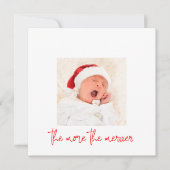 Minimal mehr das Merrier Foto Holiday Birth Baby (Vorderseite)