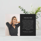 Minimal Memorial Photo & Message Sympathy Dankeskarte (Stehend Vorderseite)