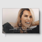 Minimal Memorial Photo & Message Sympathy  Gästebuch (Vorderseite)