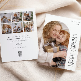 Minimal Merry Christmas Arch Foto & Collage Feiertagskarte