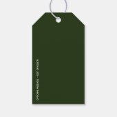 Minimal MERRY | Forest Green Holiday Geschenkanhänger (Rückseite)