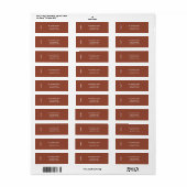 Minimal MERRY | Terracotta Holiday Address Label (Vorne)