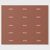 Minimal MERRY | Terracotta Holiday Geschenkpapier (Flach)