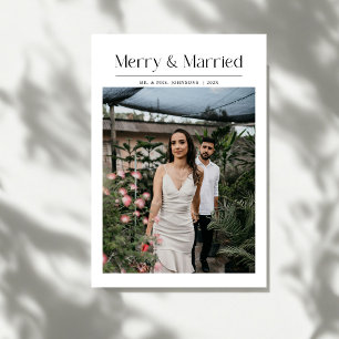 Minimal Merry & Verheiratet Weihnachten Foto Neu